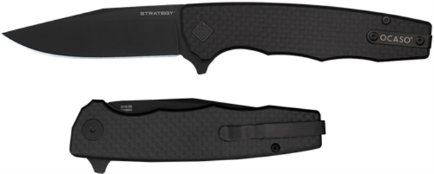 Picture of Ocaso Knives Knives Strategy 3.5" Fld Carbon Fiber/G-10 Black D2! 29BCB