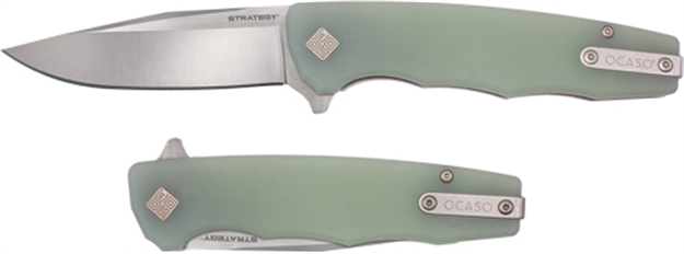 Picture of Ocaso Knives Knives Strategy 3.5" Fld Jade G-10/Satin D2! 29JGD