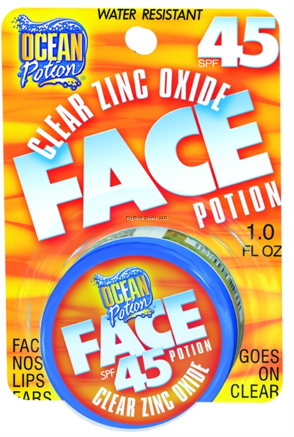 Picture of Ocean Potion Clear Zinc Oxide Face Potion Sunscreen, Spf 45, 1Oz, Water Resistant