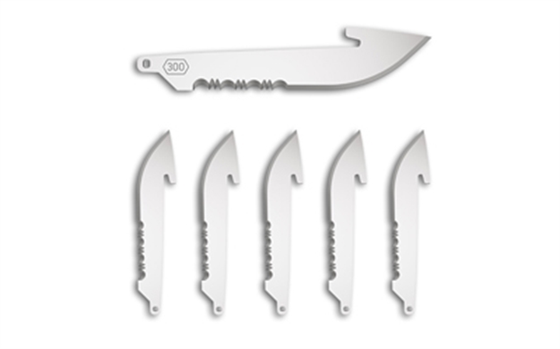 Picture of Outdoor Edge Edge 3" Drop Point Bld W/Serrations Black Blade 6-Pk RRS306C