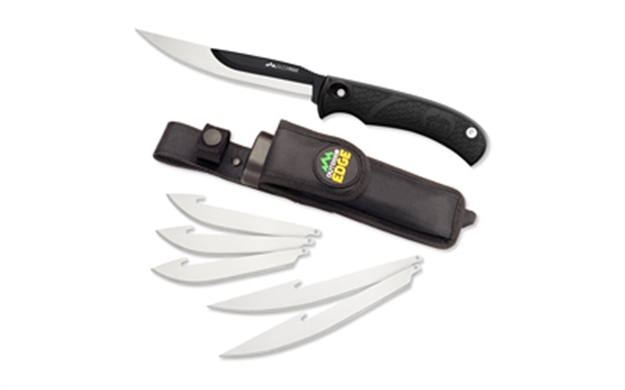 Picture of Outdoor Edge Razormax Replaceable Fixed Blade Knife, Black, 6-Blades, Clam RM-10C