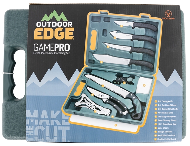 Picture of Outdoor Edge Gp1 Game Pro Game Processor Kit 420J2 Stainless Steel Black Nonslip Tpr GP11