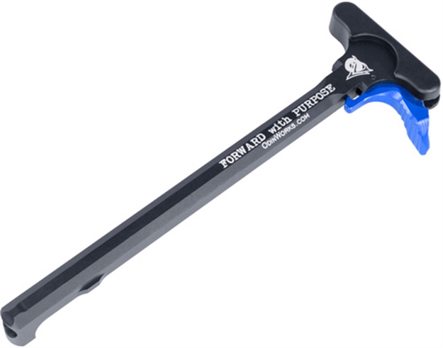 Picture of Odin Works Extended Charging Handle Blue For Ar-15