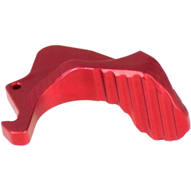 Picture of Odin Works Extended Charging Handle Latch Red For Ar-15