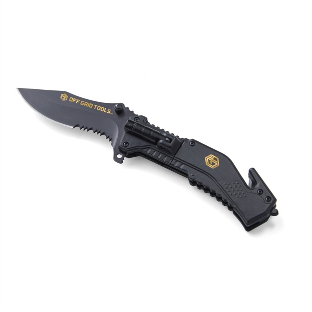 Picture of Off Grid Tools Tactical Pocket Knife With Led Flashlight