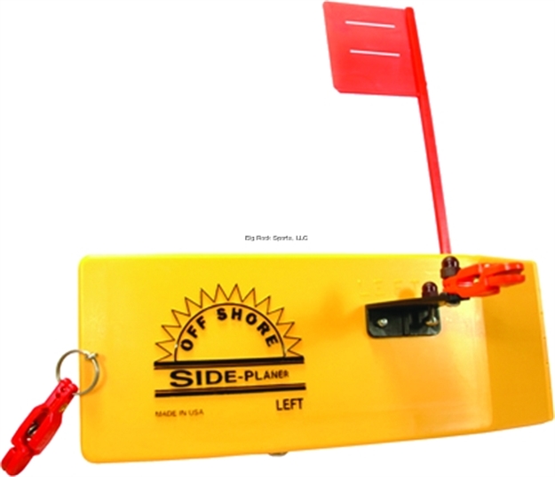 Picture of Off Shore Left Side Planer W/Flag & 1 Or19 Release,1Clip & Ins. Yellow 99.9% Lead Free