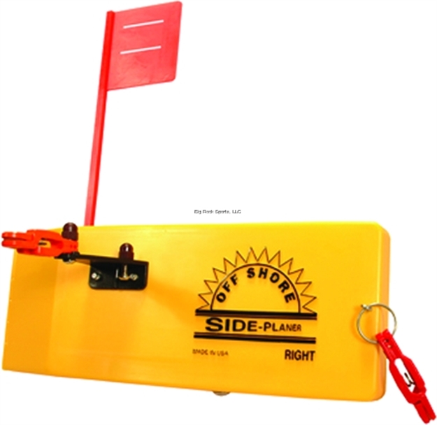 Picture of Off Shore Right Side Planer W/Flag & 1 Or19 Release,1Clip & Ins. Yellow 99.9% Lead Free