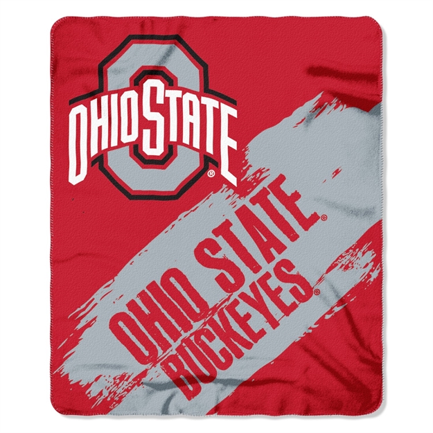 Picture of Ohio State Buckeyes Painted Fleece Throw