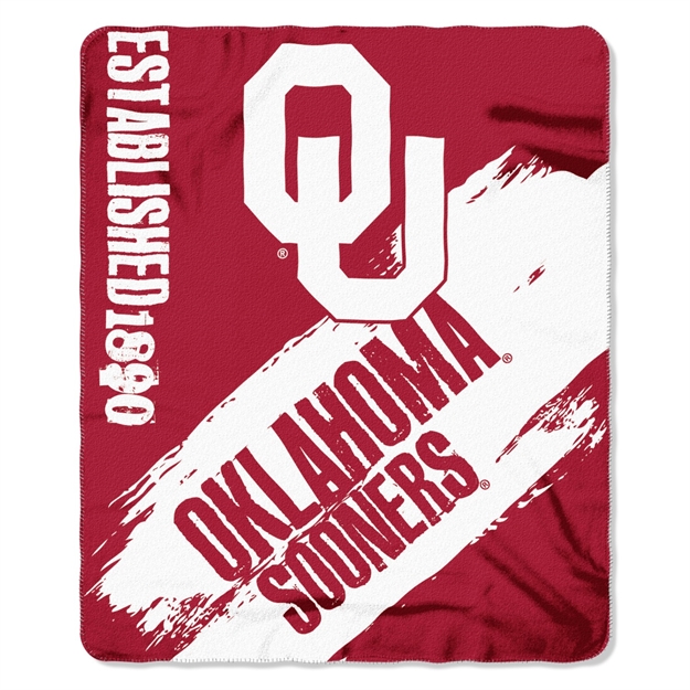 Picture of Oklahoma Sooners Painted Fleece Throw