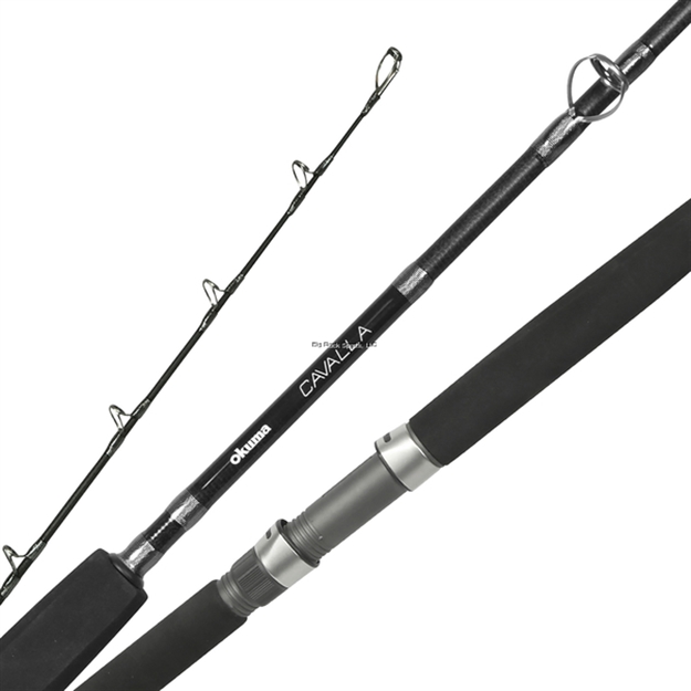 Picture of Okuma Cavalla Rod, 24-Ton Carbon Rod Blanks,  Seaguides, Fuji Reel Seat, 6' 1-Piece Casting, XH Action, 40-100Lb
