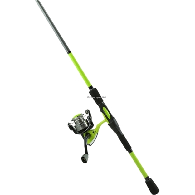 Picture of Okuma Fishing Tackle Chameleon Spinning Rod & Reel Combo, 6' 2Pc M, .Stainless Steel Guides, 25 Reel 2 Bb, Kiwi Color