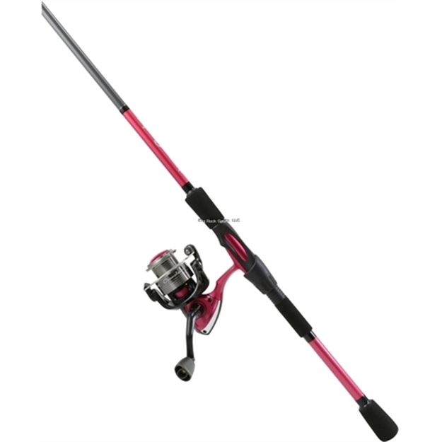 Picture of Okuma Fishing Tackle Chameleon Spinning Rod & Reel Combo, 6' 2Pc M, .Stainless Steel Guides, 25 Reel 2 Bb, Rose Color