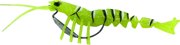Picture of Savage Gear Tpe 3D Shrimp, Chartreuse, 2 1/2", 3/25 Oz, Sinking