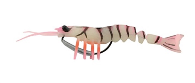 Picture of Savage Gear Tpe 3D Shrimp, Pink Glow, 4", 1/4 Oz, Sinking