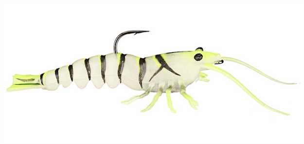 Picture of Savage Gear Tpe 3D Shrimp, Chartreuse Glow, 5", 1/2 Oz, Sinking