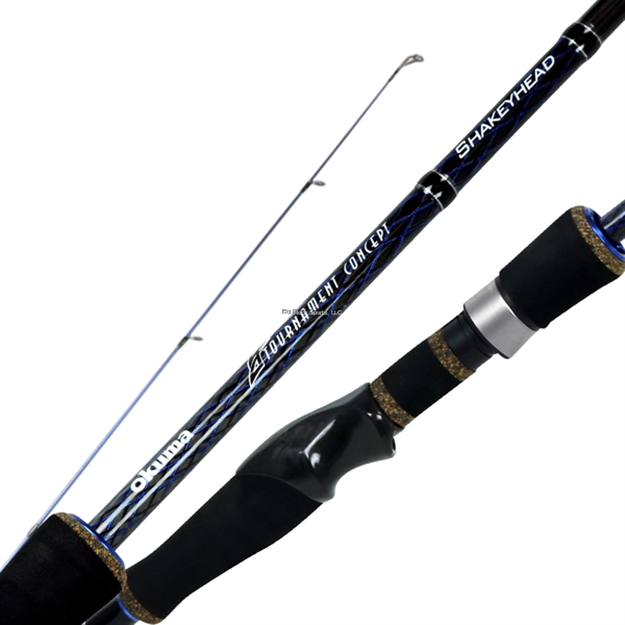 Picture of Okuma Fishing Tackle "A" Casting 30-Ton Carbon Rod, 7'11"H 1Pc, Fast, 15-65Lb, 11 Guides+Tip, Eva/Compressed Cork Fore & Rear Split Grip