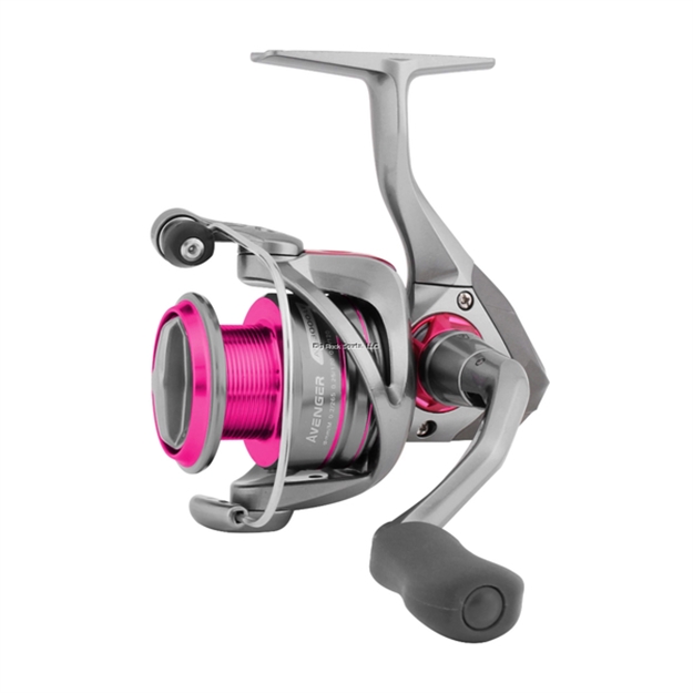 Picture of Okuma Fishing Tackle Avenger 1000Lea RH Ladies Edition Spin Reel, Oiled Felt Drag 6Bb+1Rb, 5:0:1 , Mono: 280/2# 140/4# 100/6#