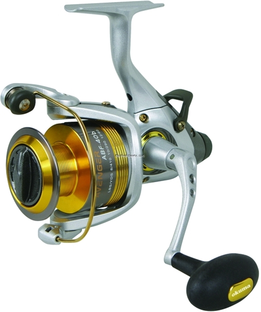 Picture of Okuma Fishing Tackle Avenger B-Series Baitfeeder Spinning Reel, 6Bb + 1Rb, 5.0:1 Ratio, Alum Spool, Mono 4/190, 6/110, 8/90