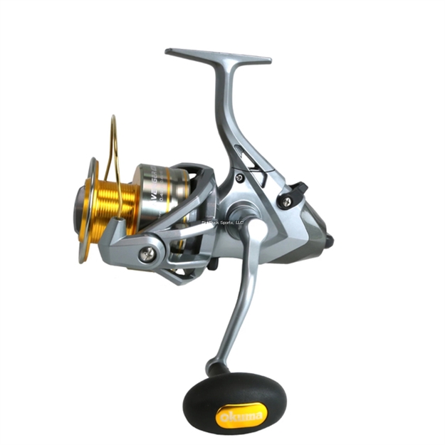 Picture of Okuma Fishing Tackle Avenger Baitfeeder RH Spin Reel, On/Off Auto Trip, 6Bb-1Rb , 4:5:1 , Mono: 440/12# 300/16# 245/20#