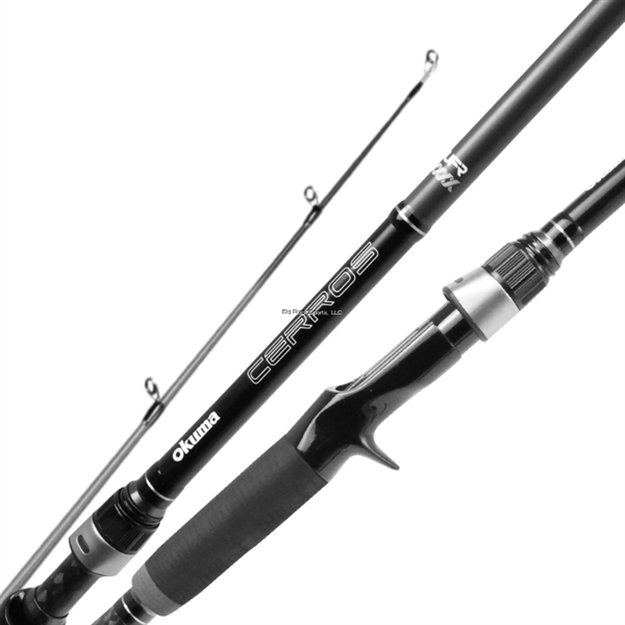 Picture of Okuma Fishing Tackle Cerros 7'11 Extra Heavy Casting Rod 24-Ton Carbon Construction Split Rear Grip Handle Heavy Jig, Swimbaits
