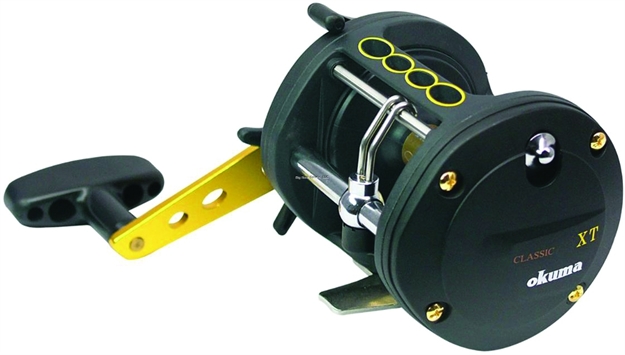 Picture of Okuma Fishing Tackle Classic Clx Levelwind Reel, 5.1:1 Ratio, Graphite Spool, Mono 14/290, 18/230