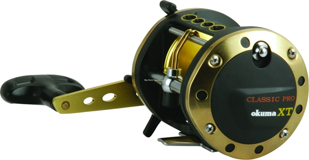 Picture of Okuma Fishing Tackle Classic Pro XP Conv Reel, 2Bb, 3.8:1 Ratio, Graphite Spool, Mono 20/580, 25/430
