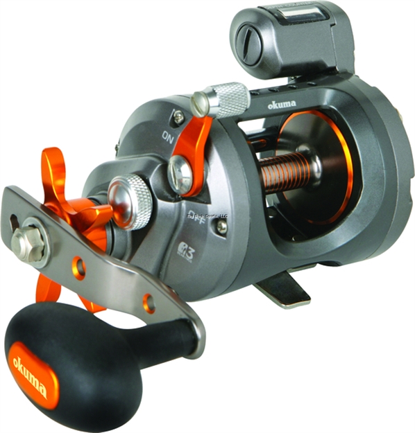 Picture of Okuma Fishing Tackle Coldwater Line Counter Reel, Lh, 2Bb + 1Rb, 4.2:1 Ratio, Alum Spool, Mono 15/510, 20/420, 25/310 CW-303DLX 739998119448