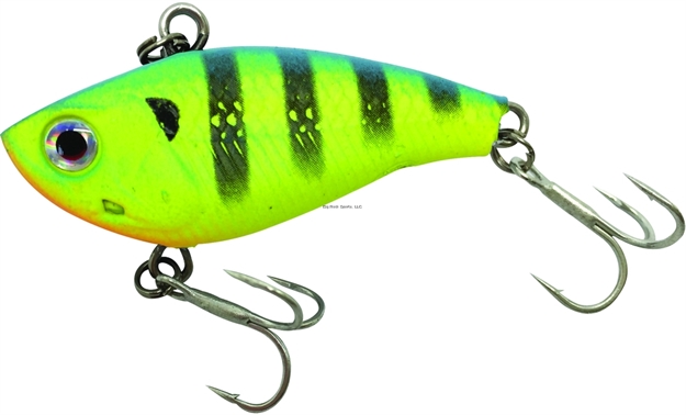 Picture of Savage Gear Tpe Soft Vibe Lipless Crankbait, Chartreuse Tiger, 2.5", 3/4 Oz, Sinking