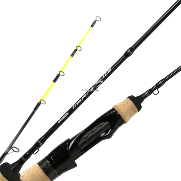 Picture of Okuma Fishing Tackle Glass/ Flat Tip/ Split Cork/Eva Grip Inspira Ice Rod, 24", UL