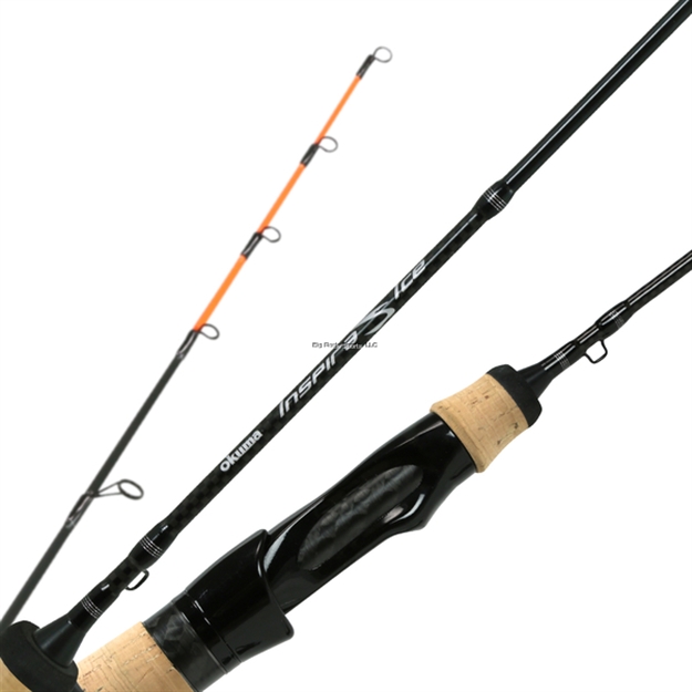 Picture of Okuma Fishing Tackle Glass/ Flat Tip/ Split Cork/Eva Grip Inspira Ice Rod, 26", L
