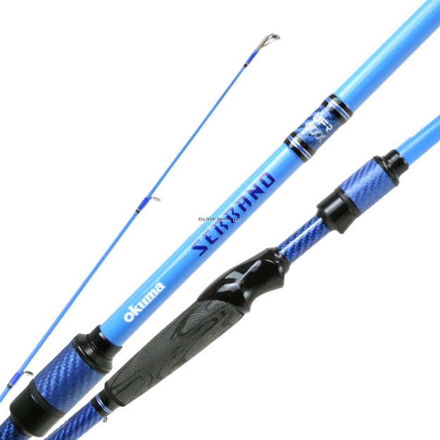 Picture of Okuma Fishing Tackle Serrano Bass 7'4 ML 1Pc Spinning Rod Split Winn And Eva Rear Grip With C-40X Skeleton Reel Seat 24 Ton Carbon Blank