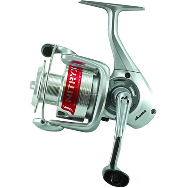 Picture of Okuma Fishing Tackle Nitryx Spinning Reel, 1Bb, 4.5:1 Ratio, Alum Spool, Mono 10/340, 12/300, 14/255