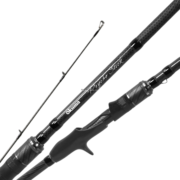 Picture of Okuma Psycho Stick Rod 46 Ton Low Resin Carbon Casting  Rod 7'2 MH Carbon Reel Seat & Rear Grip Limt Lifetime Warranty
