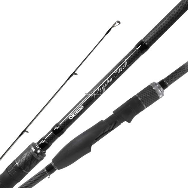 Picture of Okuma Psycho Stick Rod 46 Ton Low Resin Carbon Spinning  Rod 7'2 M Carbon Reel Seat & Rear Grip Limt Lifetime Warranty
