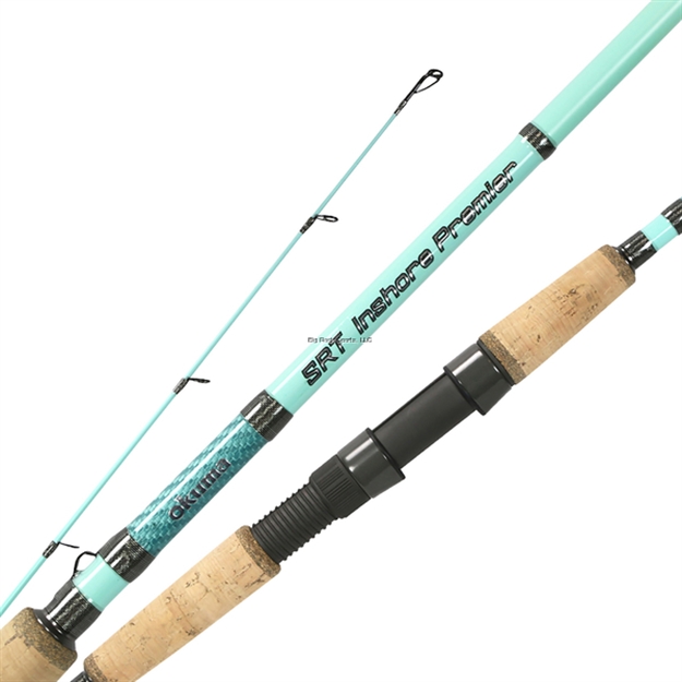 Picture of Okuma Srt Inshore Premier, 30-Ton Carbon Rod Blanks, Seaguides, Fuji Reel Seat, 7'6" 1-Piece Spinning, Med Action, 8-17Lb