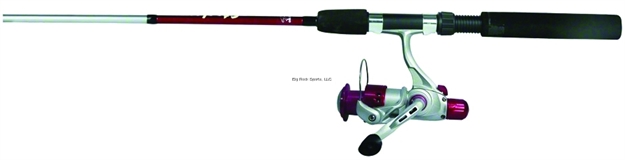 Picture of Okuma Fishing Tackle Steeler Spinning Combo, With Line, 4Bb, Graphite Spool, 6' 6", M