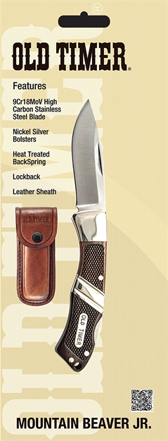 Picture of Old Timer 12Otcp Old Timer Pal 2.20" Folding Clip Point Plain 7Cr17mov High Carbon SS Blade Sawcut Handles With Nickel Silver Bolsters Handle