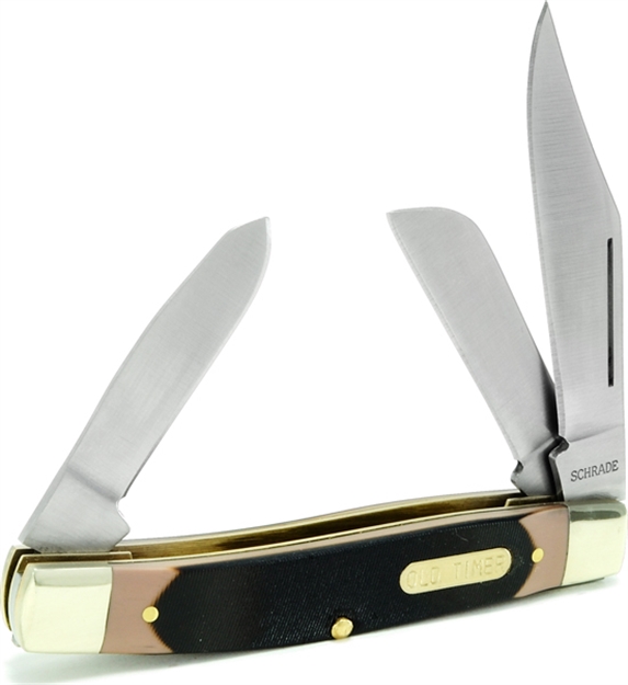 Picture of Old Timer Senior Folding Pocket Knife. 3-Blade, 3.9" Closed 8OT 044356001113