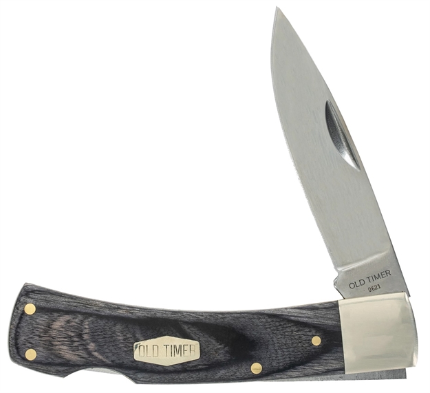 Picture of  Old Timer 1135989 Heritage Series Bruin 50Th Anniversary 2.80" Drop Point Plain D2 Steel Blade 3.70" Black Wood Laminate Handle 661120106883