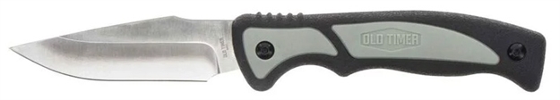 Picture of  Old Timer 1137140 Trail Boss  3.70" Fixed Caper Plain Stainless Steel Blade 5.25" Tpe Handle Includes Sheath 661120107439