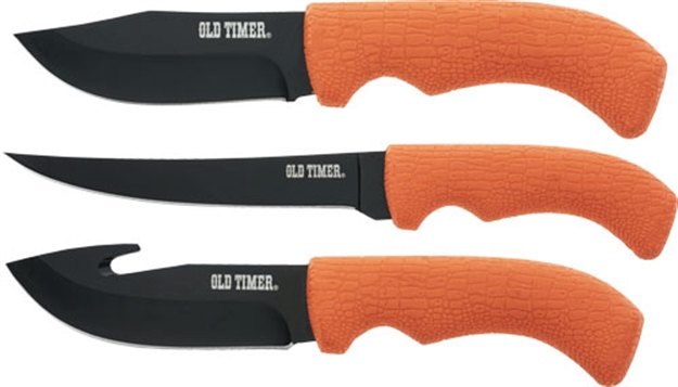 Picture of Old Timer Timer Knife 4Pc Set W/Blk Blades & Poly Sheath Promo Q3<