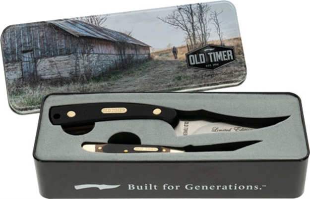 Picture of Old Timer Timer Knife Sharpfinger W/ Canoe Saw Cut Hndl Promo Q4