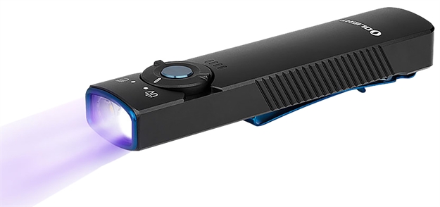 Picture of  Olightstore Usa Inc Arkfelduvbkcw Arkfeld UV  Black Anodized 1/15/60/300/1,000 Lumens White Led UV Light