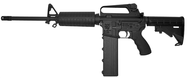 Picture of Olympic Arms K9 Ar-15 Carbine Semi-Automatic 9Mm 16" 32+1 6 Pos Stk Black