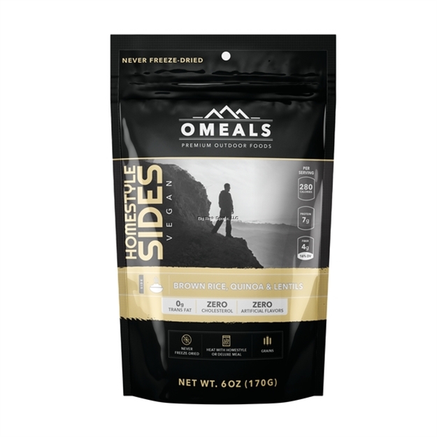 Picture of Omeals Self Heating Homestyle Sides, Brown Rice Quinoa And Lentils, 6Oz, Fully Cooked