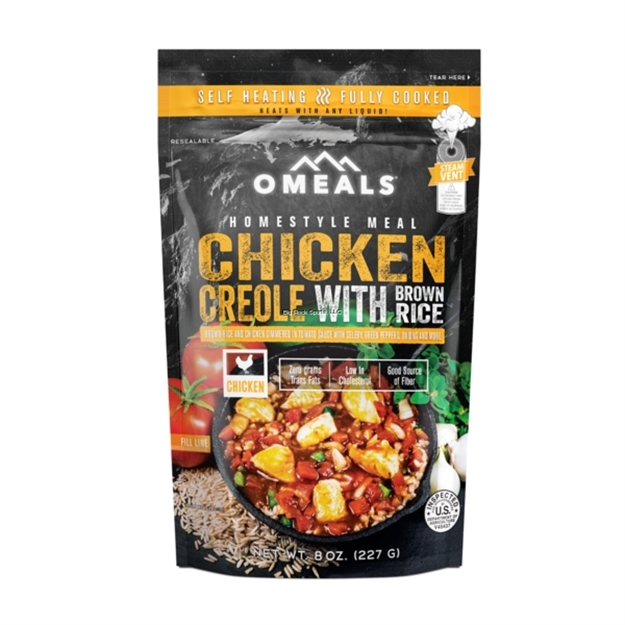 Picture of Omeals Self Heating Homestyle Meal, Chicken Creole With Brown Rice, 8Oz, Fully Cooked