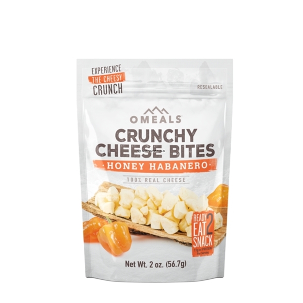 Picture of Omeals Self Heating Adventure Bites, Honey Habanero Cheese Bites, 2Oz, Freeze-Dried Cheddar Cheese