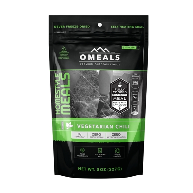Picture of Omeals Self Heating Homestyle Meal, Vegetarian Chili, 8Oz, Fully Cooked