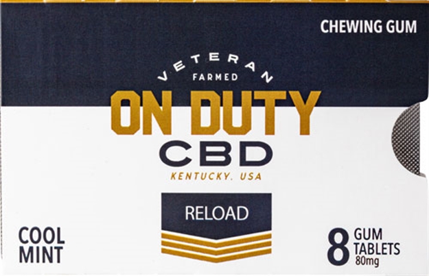 Picture of ON Duty Cbd Duty Cbd Gum Thc Free 80Mg Cool Mint 8Pk