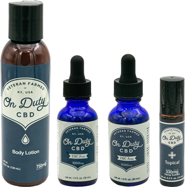 Picture of ON Duty Cbd Duty Cbd Oil Starter Pack 1000/1500Mg Oil/Lotion/Roller